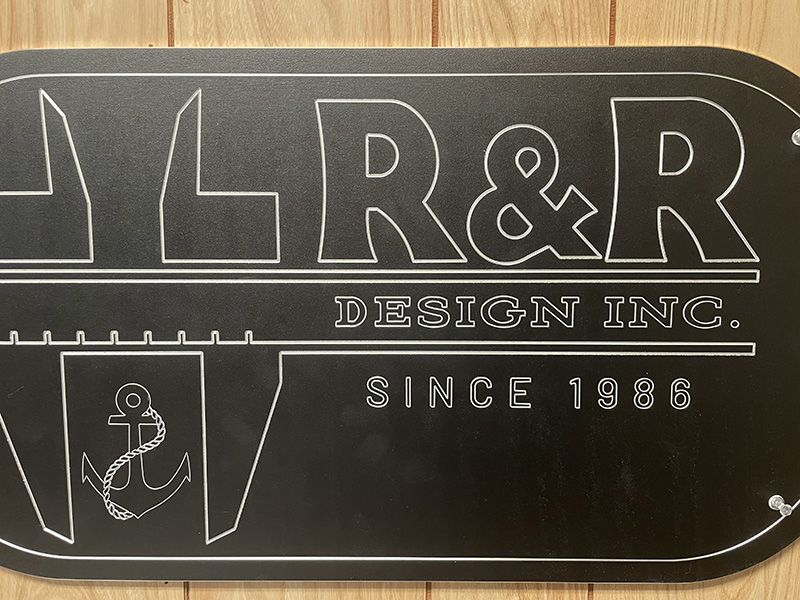 R And R Logo Metal Cutout - R&R Design